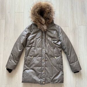 Soia & Kyo Premium Fur Trim Parka Winter Coat Women’s Small Brown